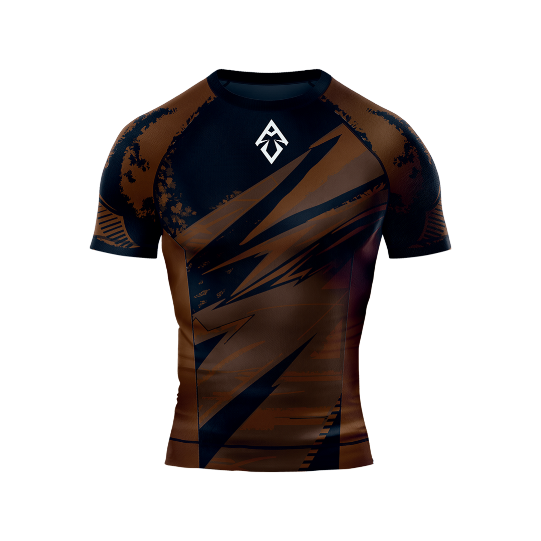 Rashguard Vortex Marrone Fronte
